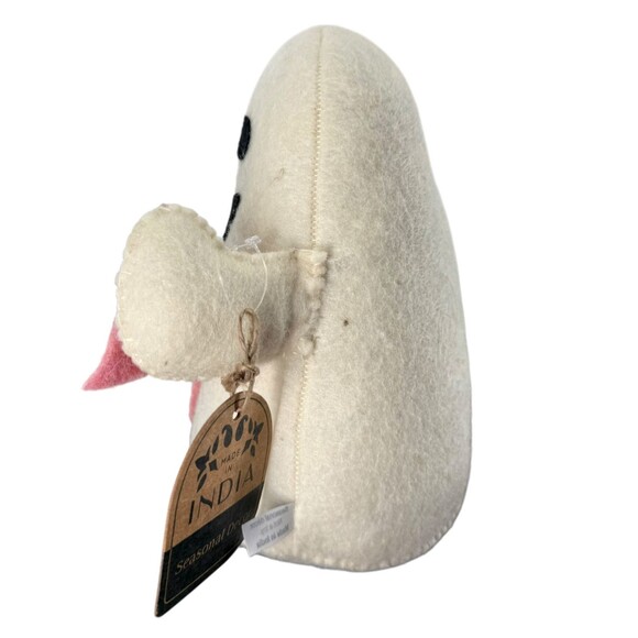 Halloween Felt Happy Ghost Pink BOO Banner 8" Weighted Greeter Sitter Decor NEW - Picture 5 of 10